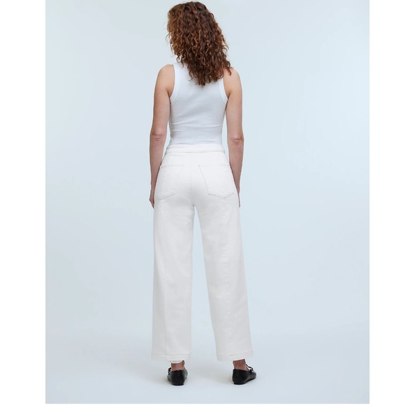 Madewell The Curvy Emmett Wide-Leg Jean in Tile White: Welt Pocket E… - Picture 3 of 7